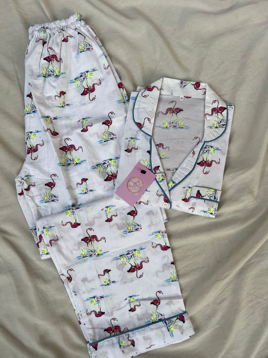 Flamingo cotton pj suit