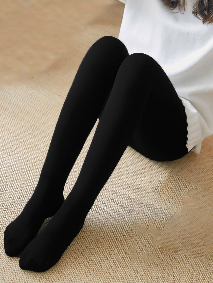 Black opaque stockings