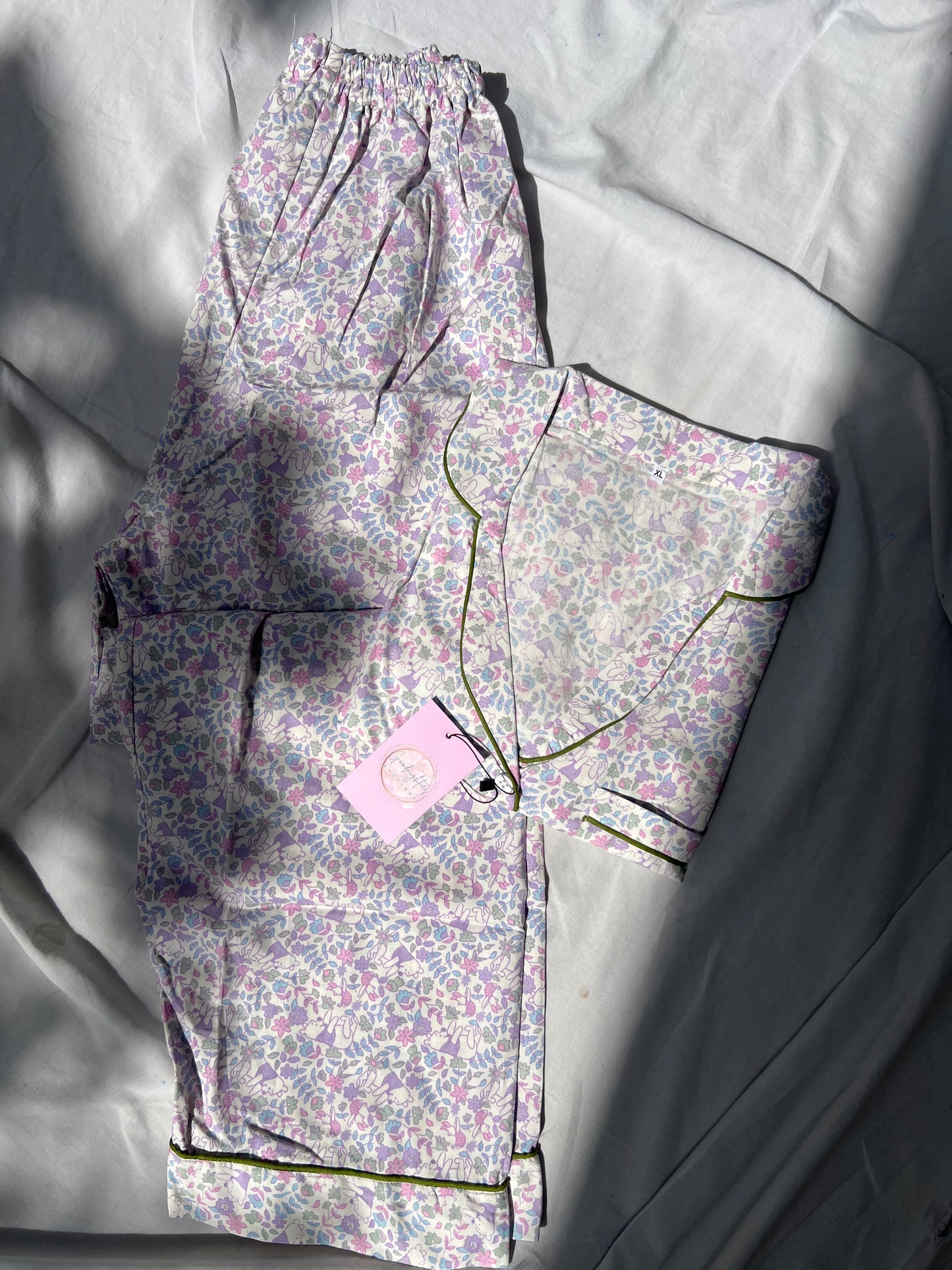 Pooh flowers summer linen pj suit