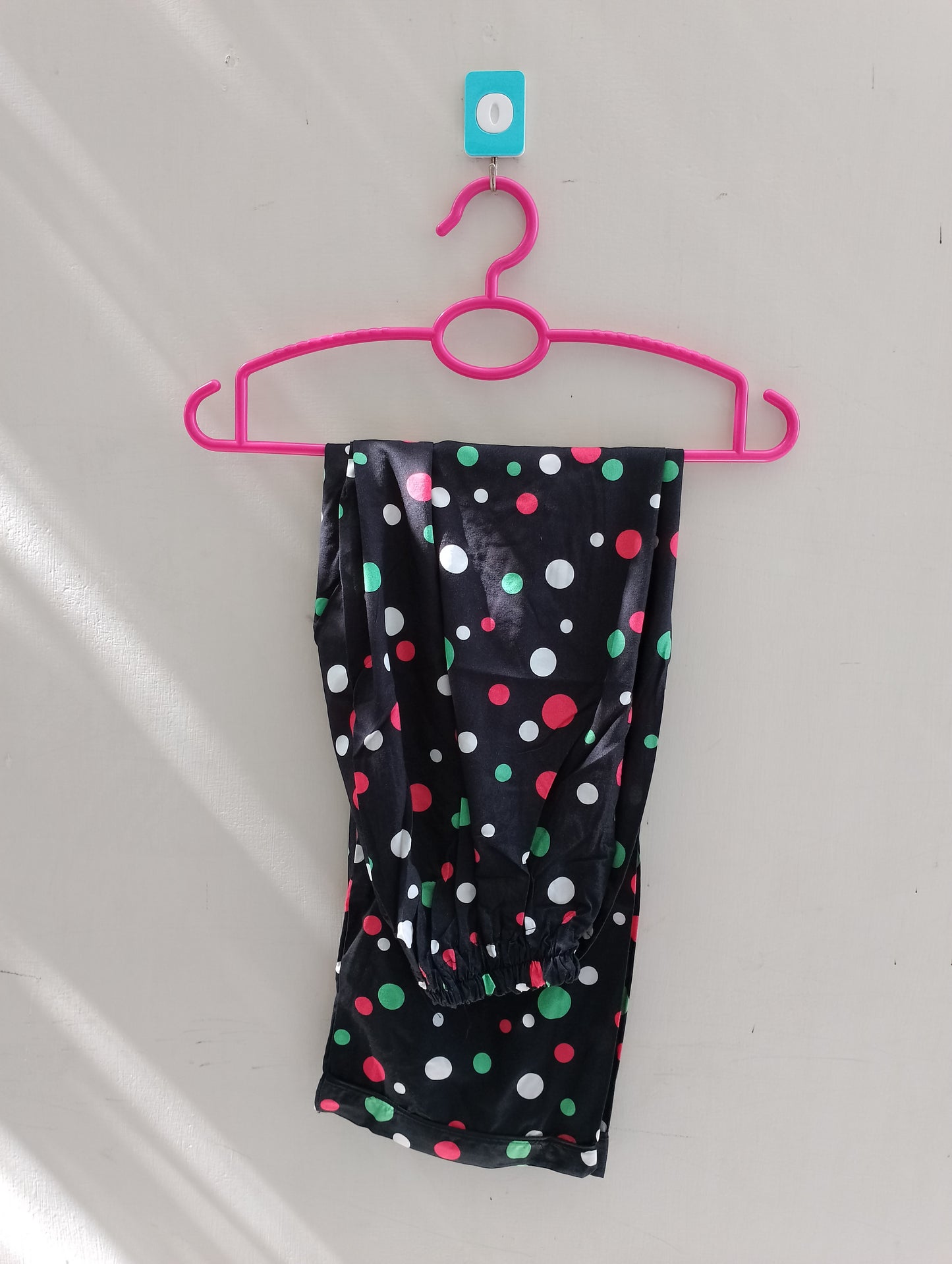 Black colorful dots pj suit