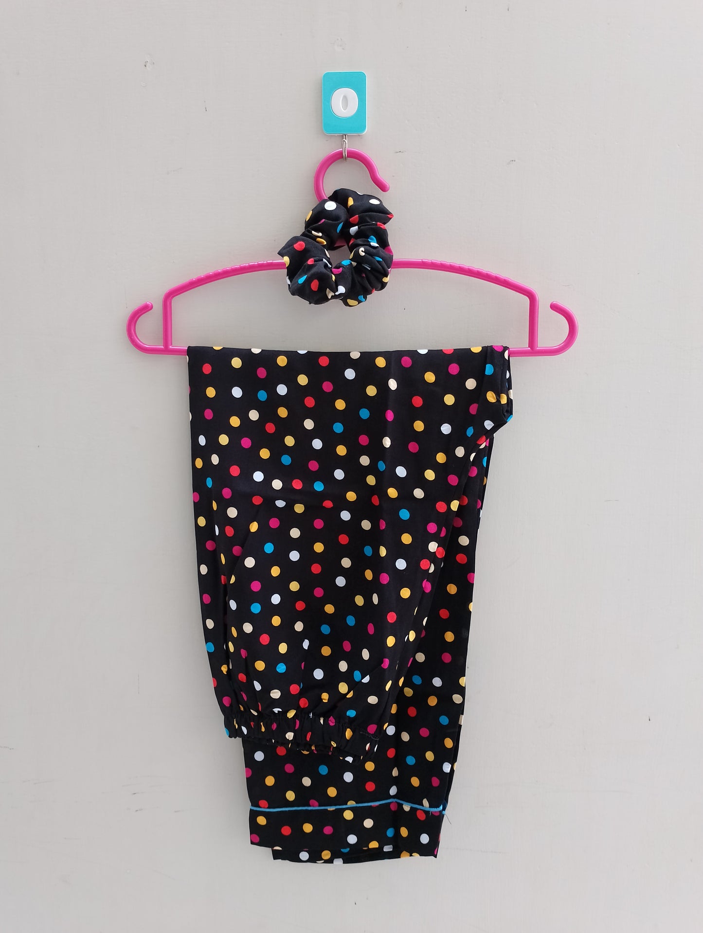 Black multi dots pj suit